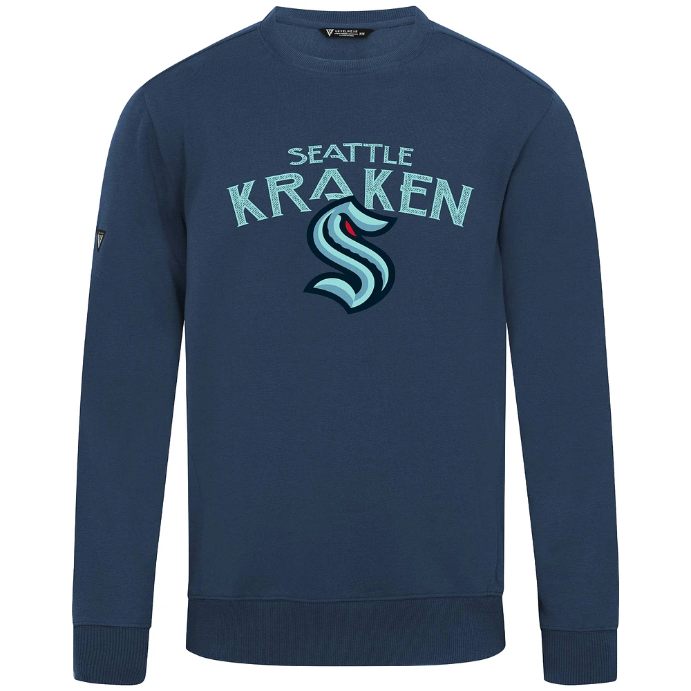 Men's Levelwear Deep Sea Blue Seattle Kraken Zane Mission Sweatshirt
