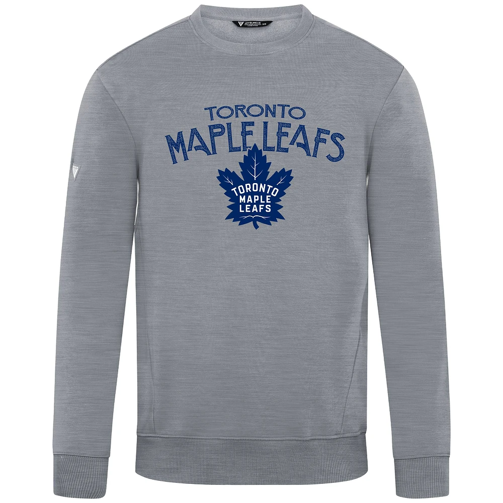 Men's Levelwear Gray Toronto Maple Leafs Zane Mission Sweatshirt