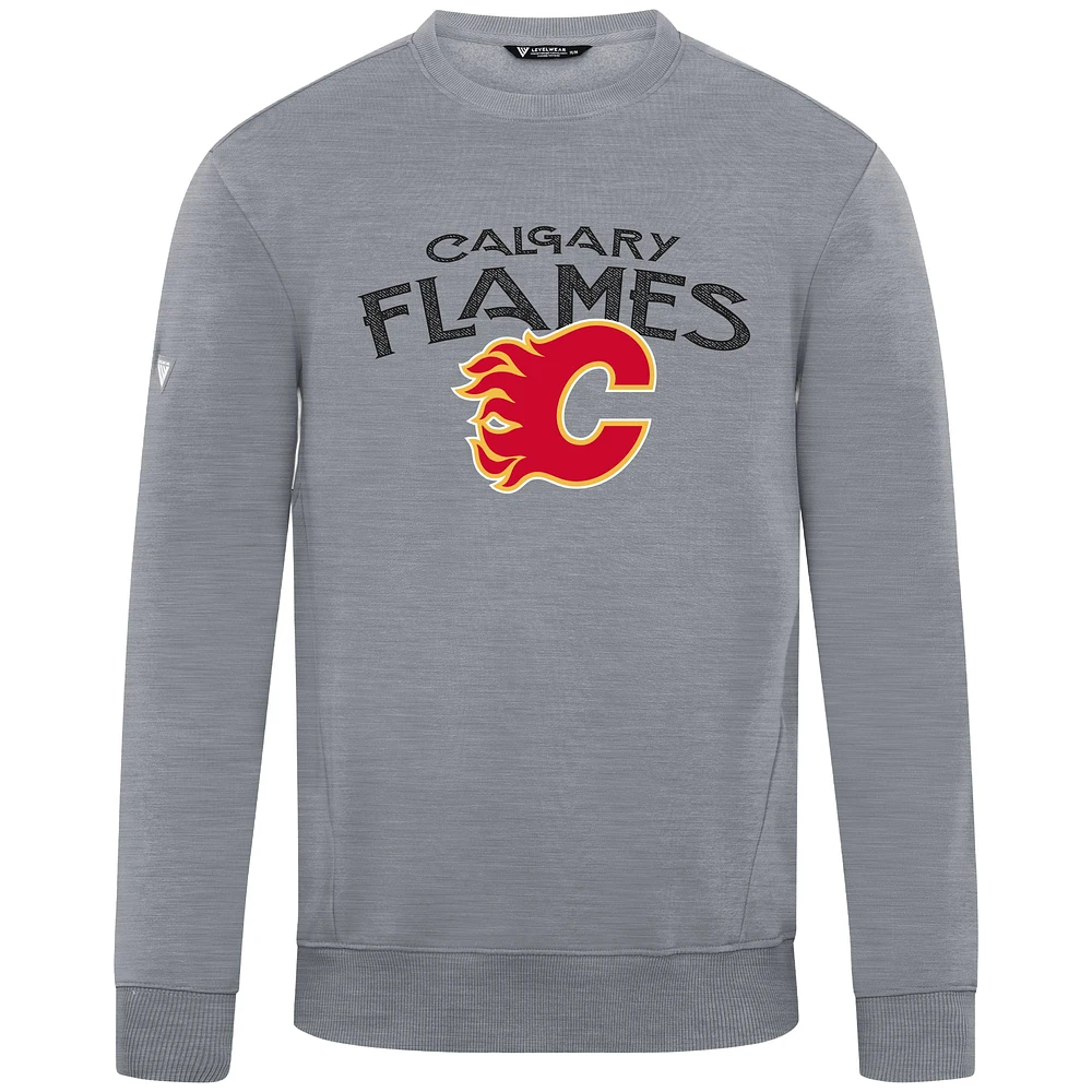 Men's Levelwear Gray Calgary Flames Zane Mission Sweatshirt