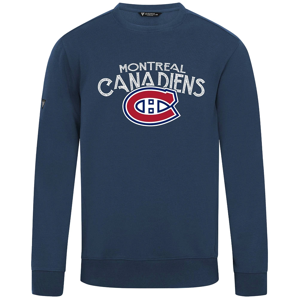 Men's Levelwear Navy Montreal Canadiens Zane Mission Sweatshirt