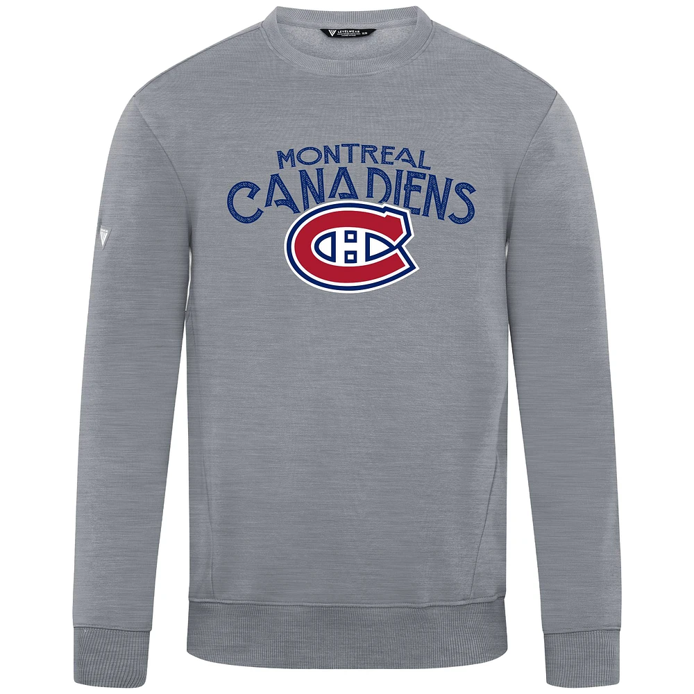 Men's Levelwear Gray Montreal Canadiens Zane Mission Sweatshirt