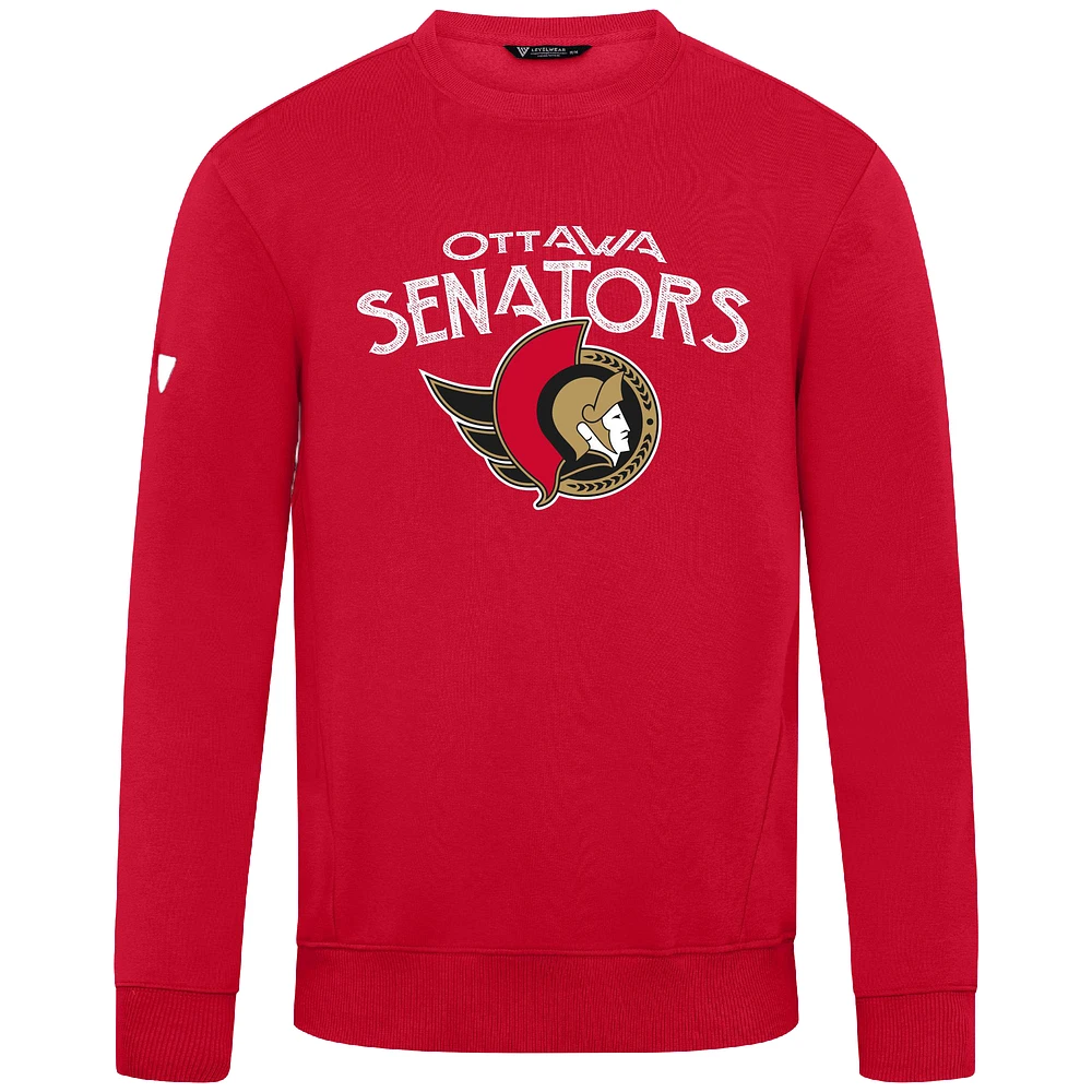 Men's Levelwear Red Ottawa Senators Zane Mission Sweatshirt