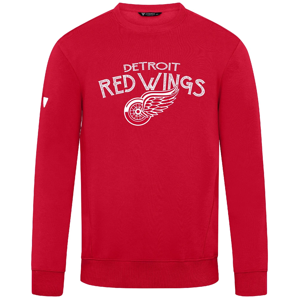 Men's Levelwear Red Detroit Wings Zane Mission Sweatshirt