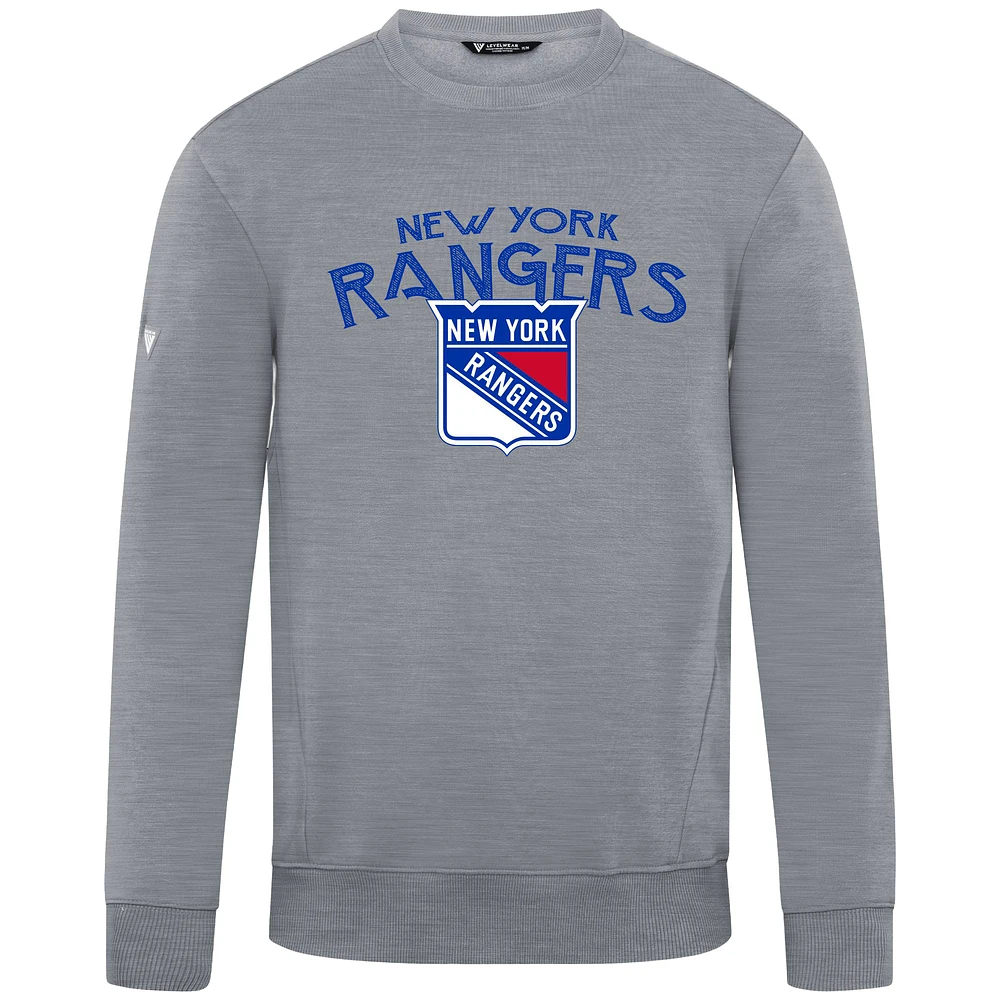 Men's Levelwear Gray New York Rangers Zane Mission Sweatshirt