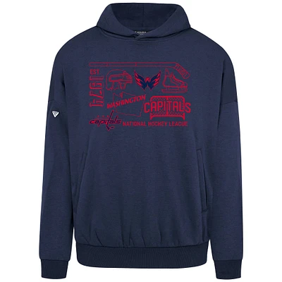 Men's Levelwear Navy Washington Capitals Contact Campaign Pullover Hoodie