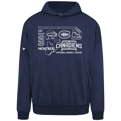 Men's Levelwear Navy Montreal Canadiens Contact Campaign Pullover Hoodie