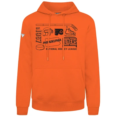 Men's Levelwear Orange Philadelphia Flyers Podium Campaign Pullover Hoodie
