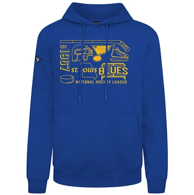 Men's Levelwear Royal St. Louis Blues Podium Campaign Pullover Hoodie