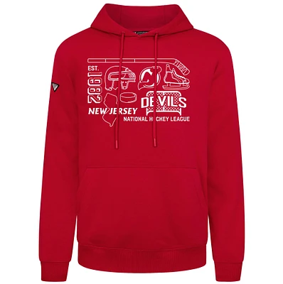 Men's Levelwear New Jersey Devils Podium Campaign Pullover Hoodie