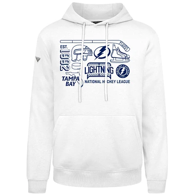 Men's Levelwear White Tampa Bay Lightning Podium Campaign Pullover Hoodie