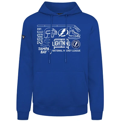 Men's Levelwear Royal Tampa Bay Lightning Podium Campaign Pullover Hoodie