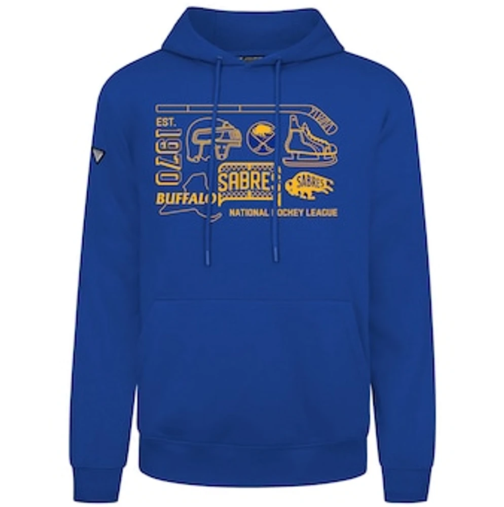 Men's Levelwear Royal Buffalo Sabres Podium Campaign Pullover Hoodie