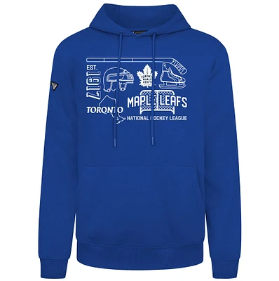 Men's Levelwear Royal Toronto Maple Leafs Podium Campaign Pullover Hoodie