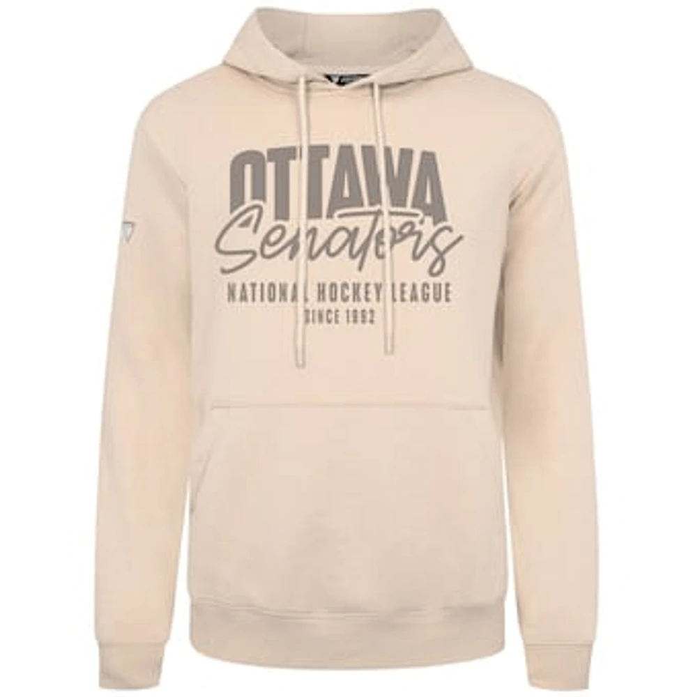 Men's Levelwear Khaki Ottawa Senators Podium Response Pullover Hoodie