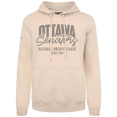 Men's Levelwear Khaki Ottawa Senators Podium Response Pullover Hoodie