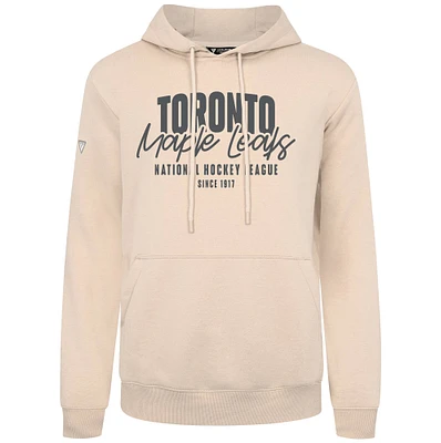 Men's Levelwear Khaki Toronto Maple Leafs Podium Response Pullover Hoodie