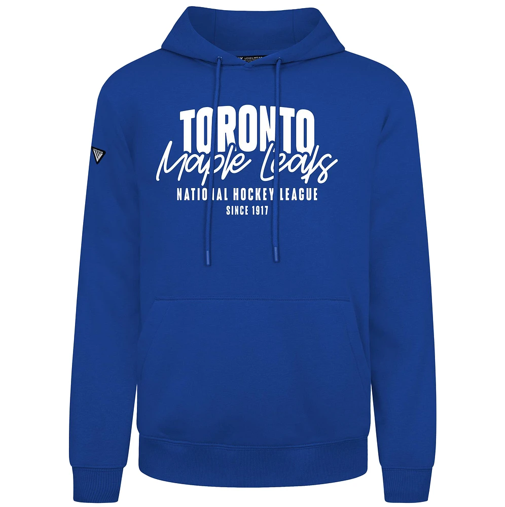 Men's Levelwear Royal Toronto Maple Leafs Podium Response Pullover Hoodie