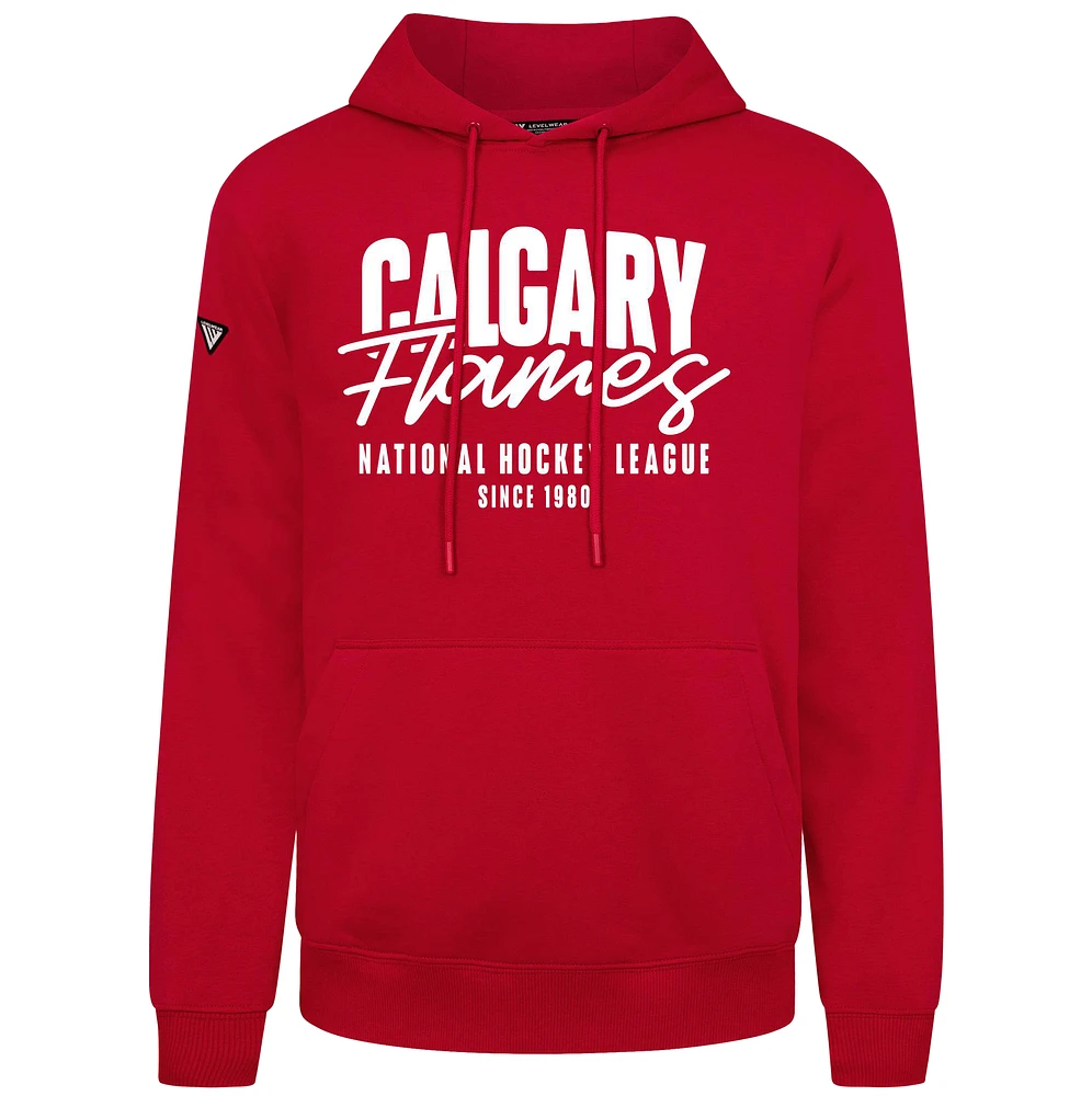 Men's Levelwear Calgary Flames Podium Response Pullover Hoodie