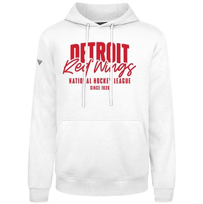 Men's Levelwear White Detroit Red Wings Podium Response Pullover Hoodie