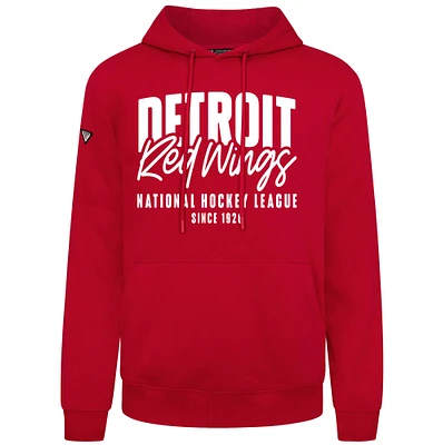 Men's Levelwear Red Detroit Wings Podium Response Pullover Hoodie