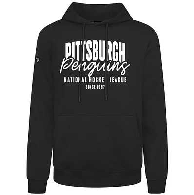 Men's Levelwear Black Pittsburgh Penguins Podium Response Pullover Hoodie
