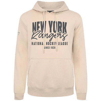 Men's Levelwear Khaki New York Rangers Podium Response Pullover Hoodie