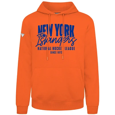 Men's Levelwear Orange New York Islanders Podium Response Pullover Hoodie