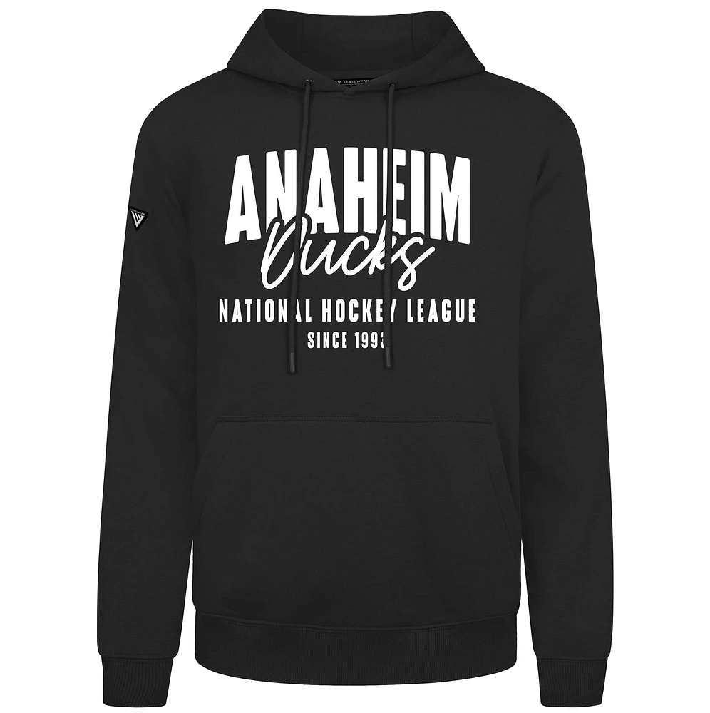 Men's Levelwear Anaheim Ducks Podium Response Pullover Hoodie