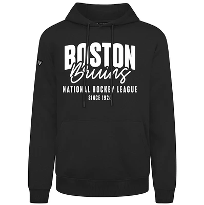 Men's Levelwear Black Boston Bruins Podium Response Pullover Hoodie