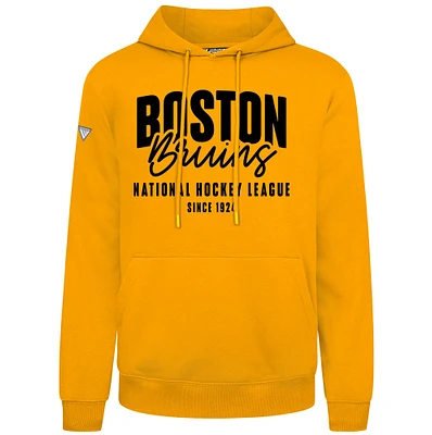 Men's Levelwear Gold Boston Bruins Podium Response Pullover Hoodie
