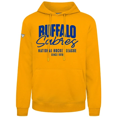 Men's Levelwear Gold Buffalo Sabres Podium Response Pullover Hoodie