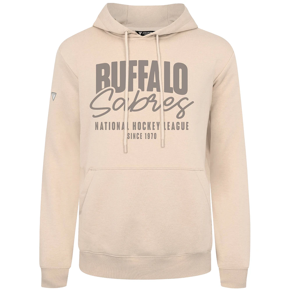 Men's Levelwear Khaki Buffalo Sabres Podium Response Pullover Hoodie