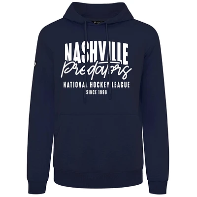 Men's Levelwear Navy Nashville Predators Podium Response Pullover Hoodie