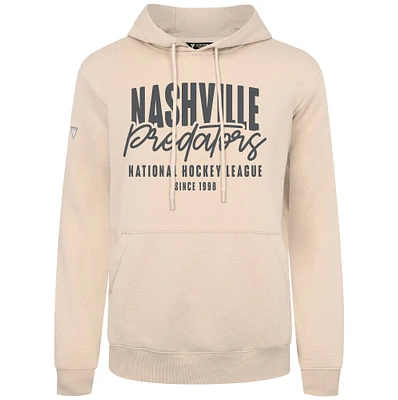 Men's Levelwear Khaki Nashville Predators Podium Response Pullover Hoodie