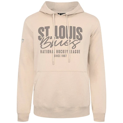 Men's Levelwear Khaki St. Louis Blues Podium Response Pullover Hoodie