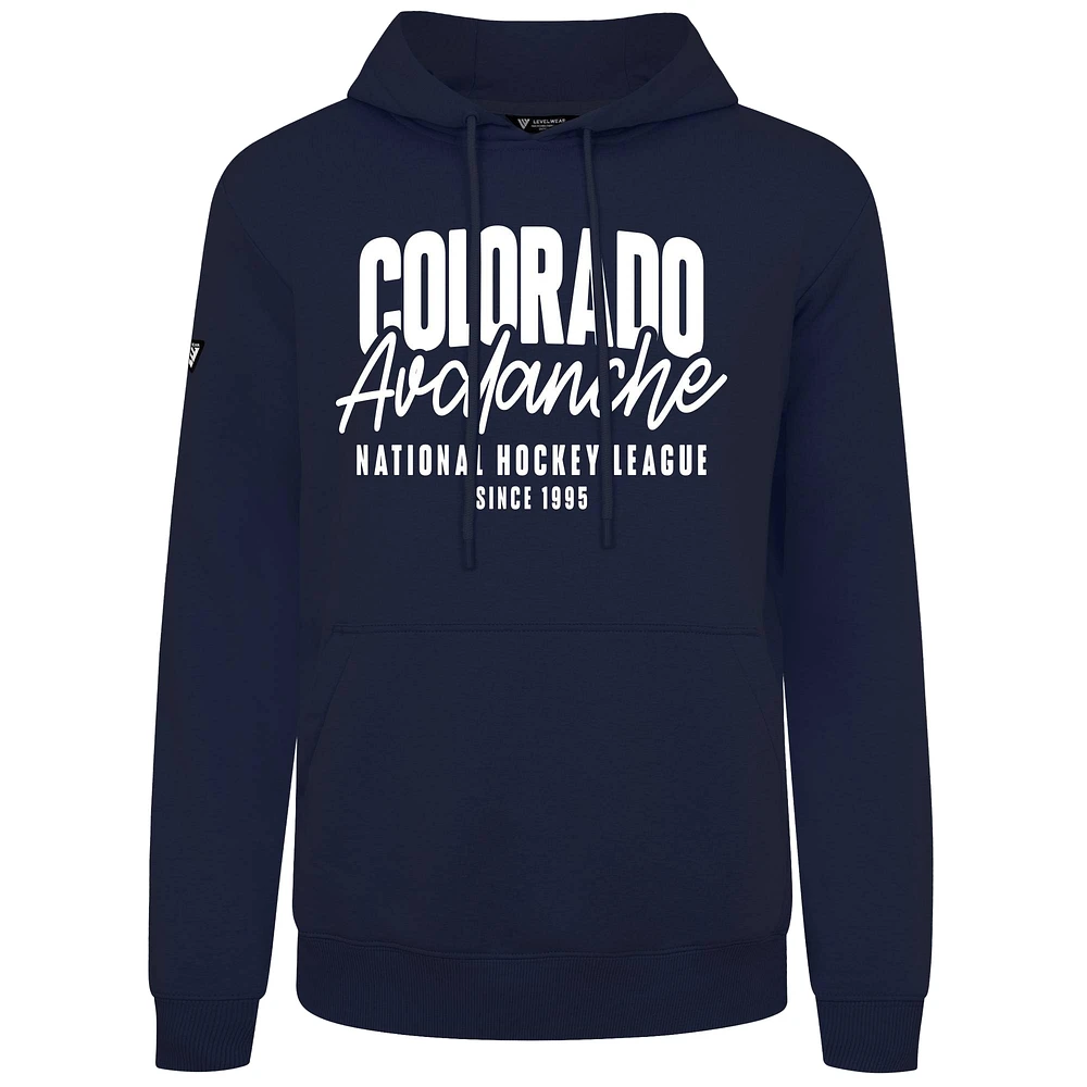 Men's Levelwear Navy Colorado Avalanche Podium Response Pullover Hoodie