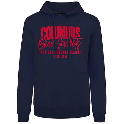Men's Levelwear Navy Columbus Blue Jackets Podium Response Pullover Hoodie