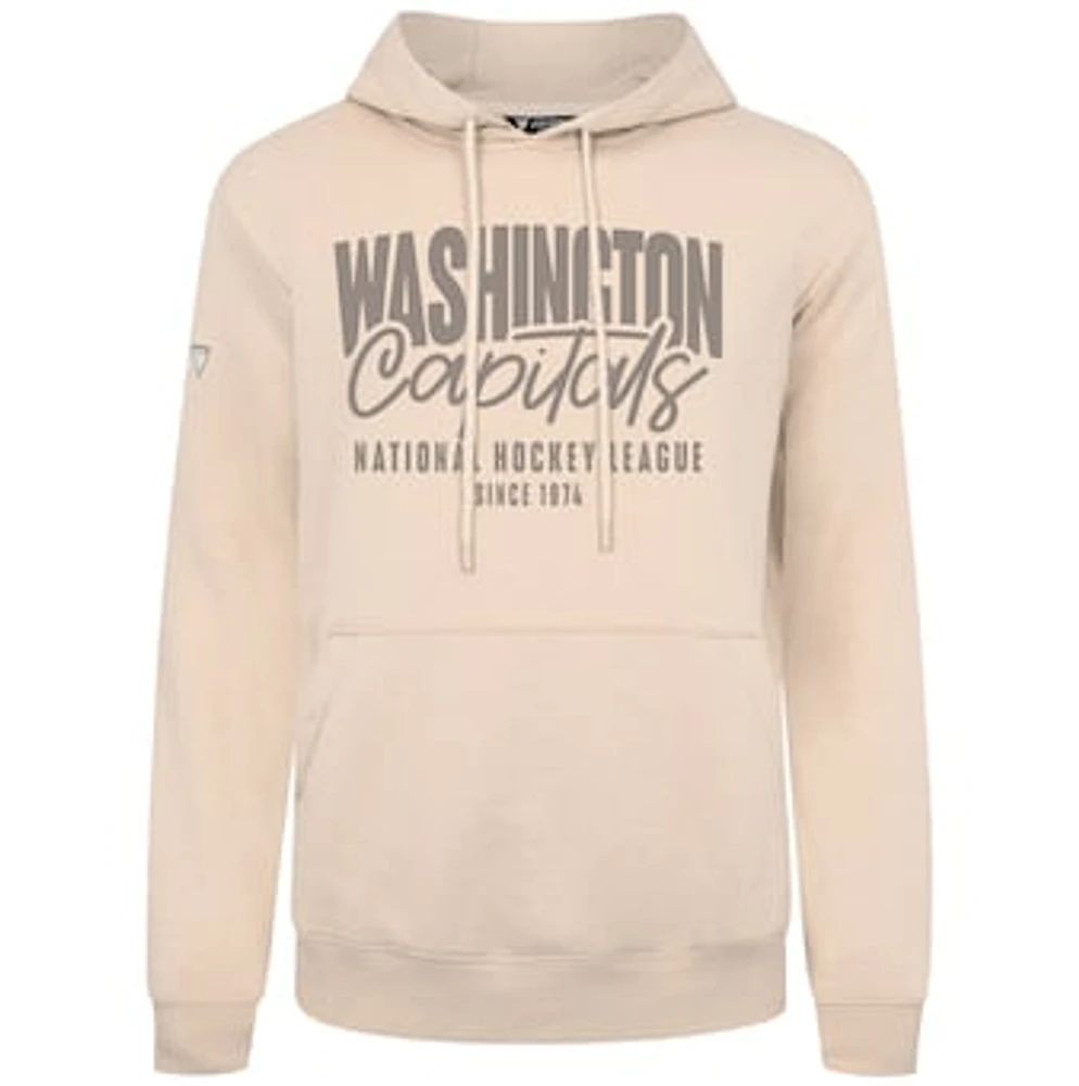 Men's Levelwear Khaki Washington Capitals Podium Response Pullover Hoodie