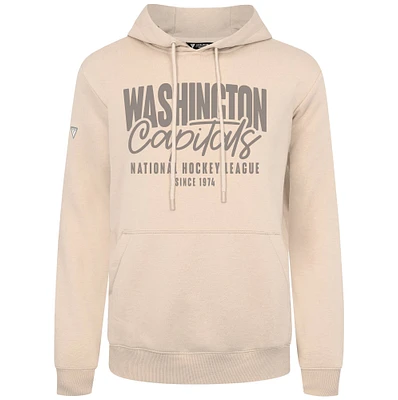 Men's Levelwear Khaki Washington Capitals Podium Response Pullover Hoodie