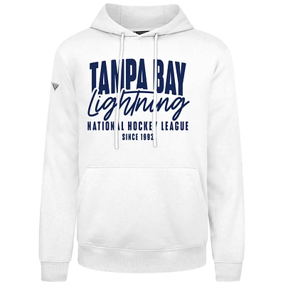Men's Levelwear White Tampa Bay Lightning Podium Response Pullover Hoodie