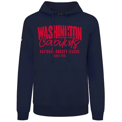 Men's Levelwear Navy Washington Capitals Podium Response Pullover Hoodie