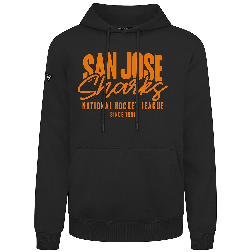 Men's Levelwear San Jose Sharks Podium Response Pullover Hoodie