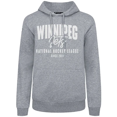 Men's Levelwear Gray Winnipeg Jets Podium Response Pullover Hoodie