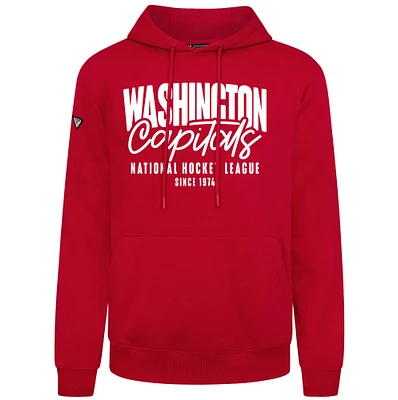 Men's Levelwear Red Washington Capitals Podium Response Pullover Hoodie