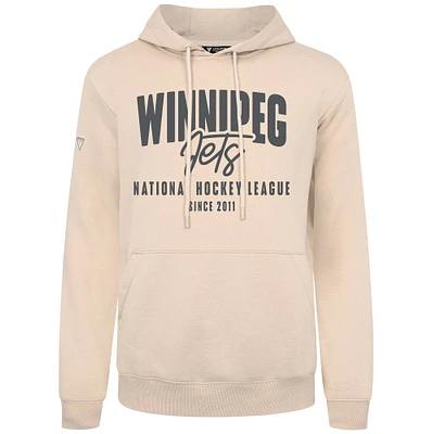 Men's Levelwear Khaki Winnipeg Jets Podium Response Pullover Hoodie