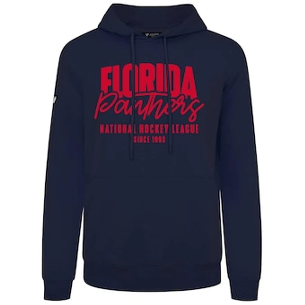Men's Levelwear Navy Florida Panthers Podium Response Pullover Hoodie