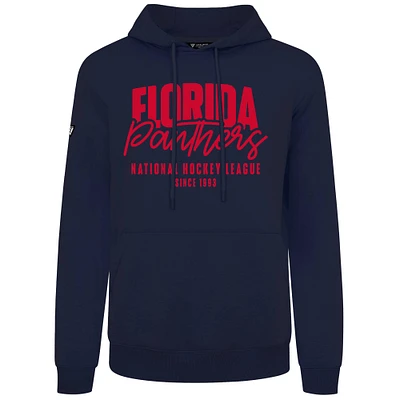 Men's Levelwear Navy Florida Panthers Podium Response Pullover Hoodie