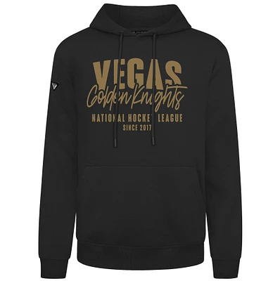 Men's Levelwear Black Vegas Golden Knights Podium Response Pullover Hoodie