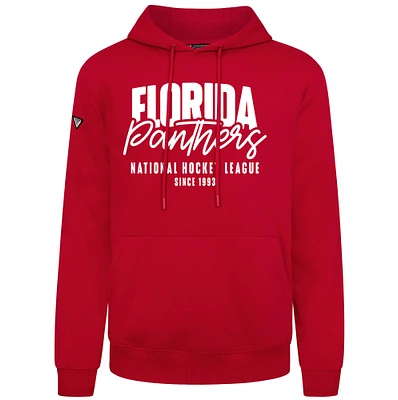 Men's Levelwear Red Florida Panthers Podium Response Pullover Hoodie
