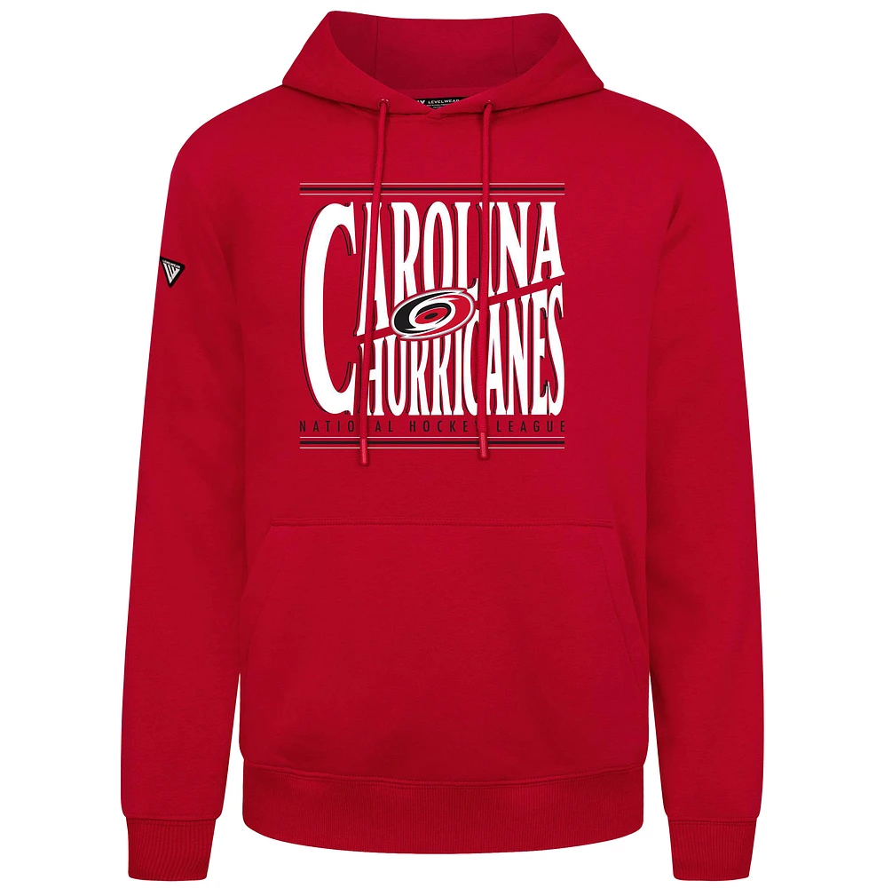 Men's Levelwear Carolina Hurricanes Podium Powerhouse Pullover Hoodie